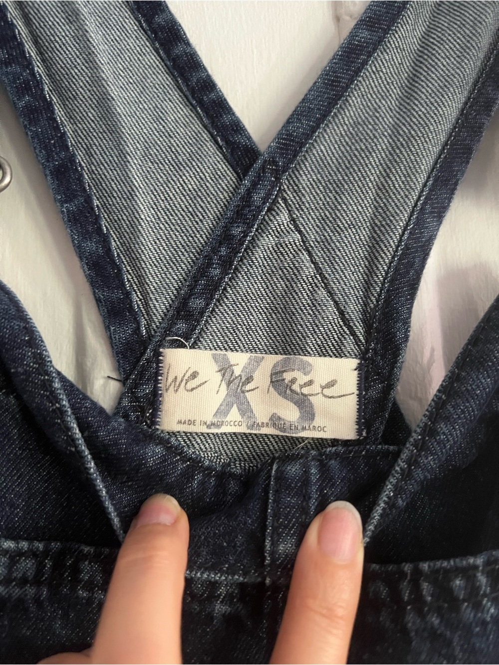 We The Free Dark Blue Denim Women's Overalls - Picture 5 of 10